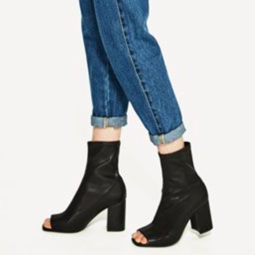 Zara Peep Toe Bootie